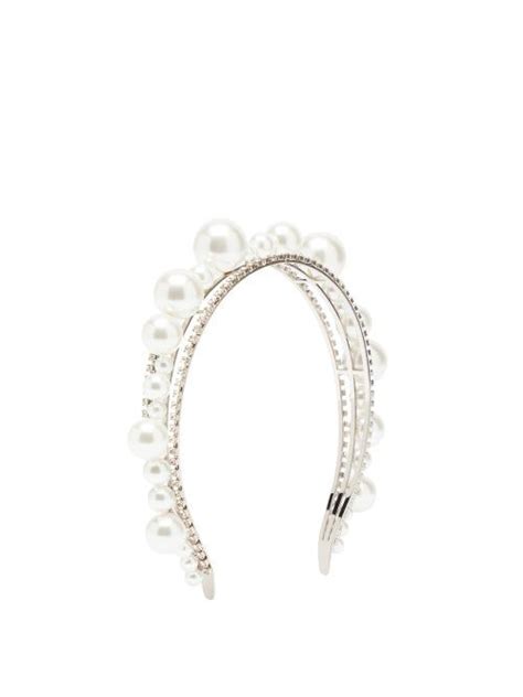 givenchy pearl headband|More.